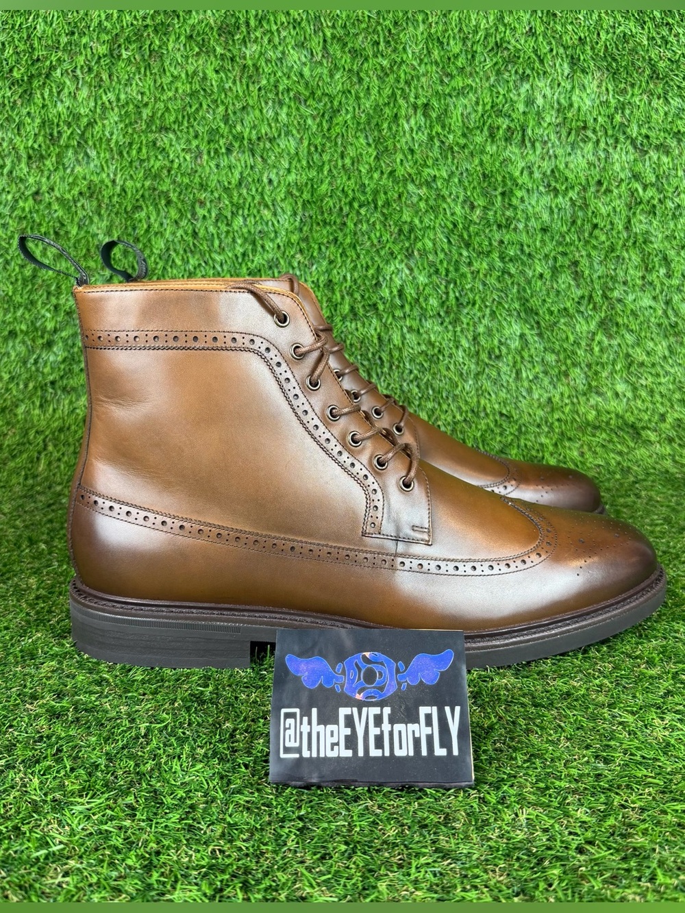 NEW Polo Ralph Lauren Asher Wingtip Brown Preppy Leather Boots Men’s Size 14